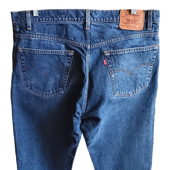 Vintage Mens Levi's Jeans 505 40x34 1990's Red Tab Straight Denim - Picture 1 of 10